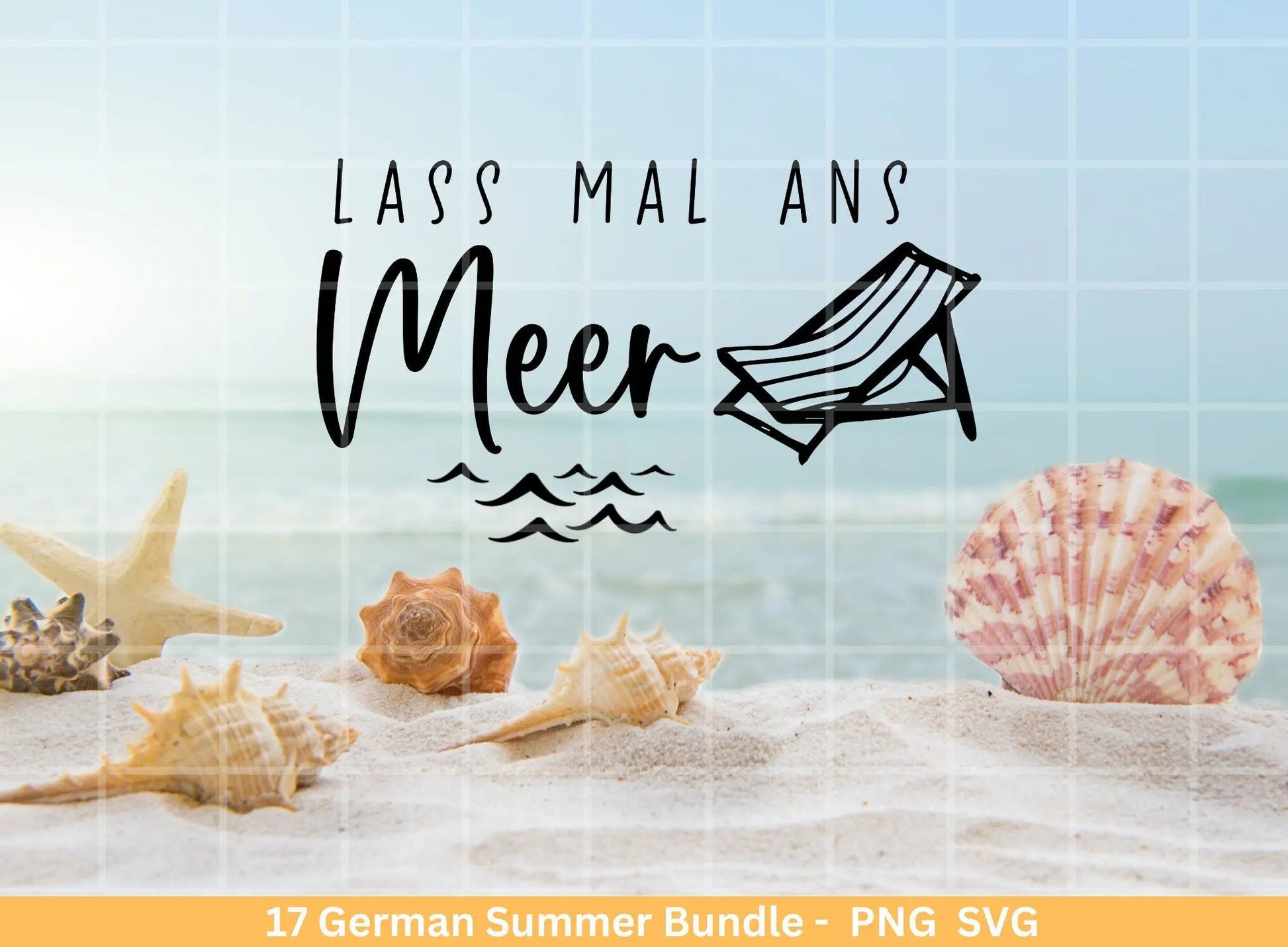 German Sommer Urlaub Plotterdatei svg png Bundle - Strand svg- Sommer svg - Hallo Sommer svg - Cricut Silhouette Studio - Sommer Spruch svg