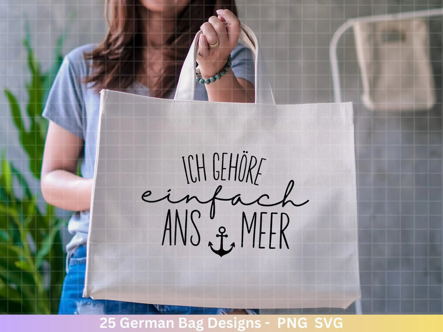 German Sprüche für Beutel Plotterdatei - Taschensprüche Bundle svg - Jutetasche plotten svg - Cricut Silhouette Studio - Eine von den Juten - EmidaDesign