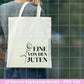 German Sprüche für Beutel Plotterdatei - Taschensprüche Bundle svg - Jutetasche plotten svg - Cricut Silhouette Studio - Eine von den Juten - EmidaDesign