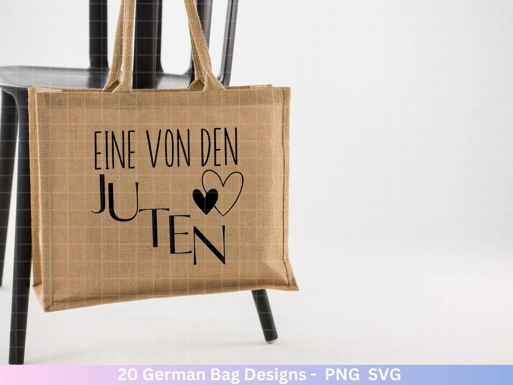 German Sprüche für Beutel Plotterdatei - Taschensprüche Bundle svg - Jutetasche plotten svg - Cricut Silhouette Studio - Eine von den Juten - EmidaDesign