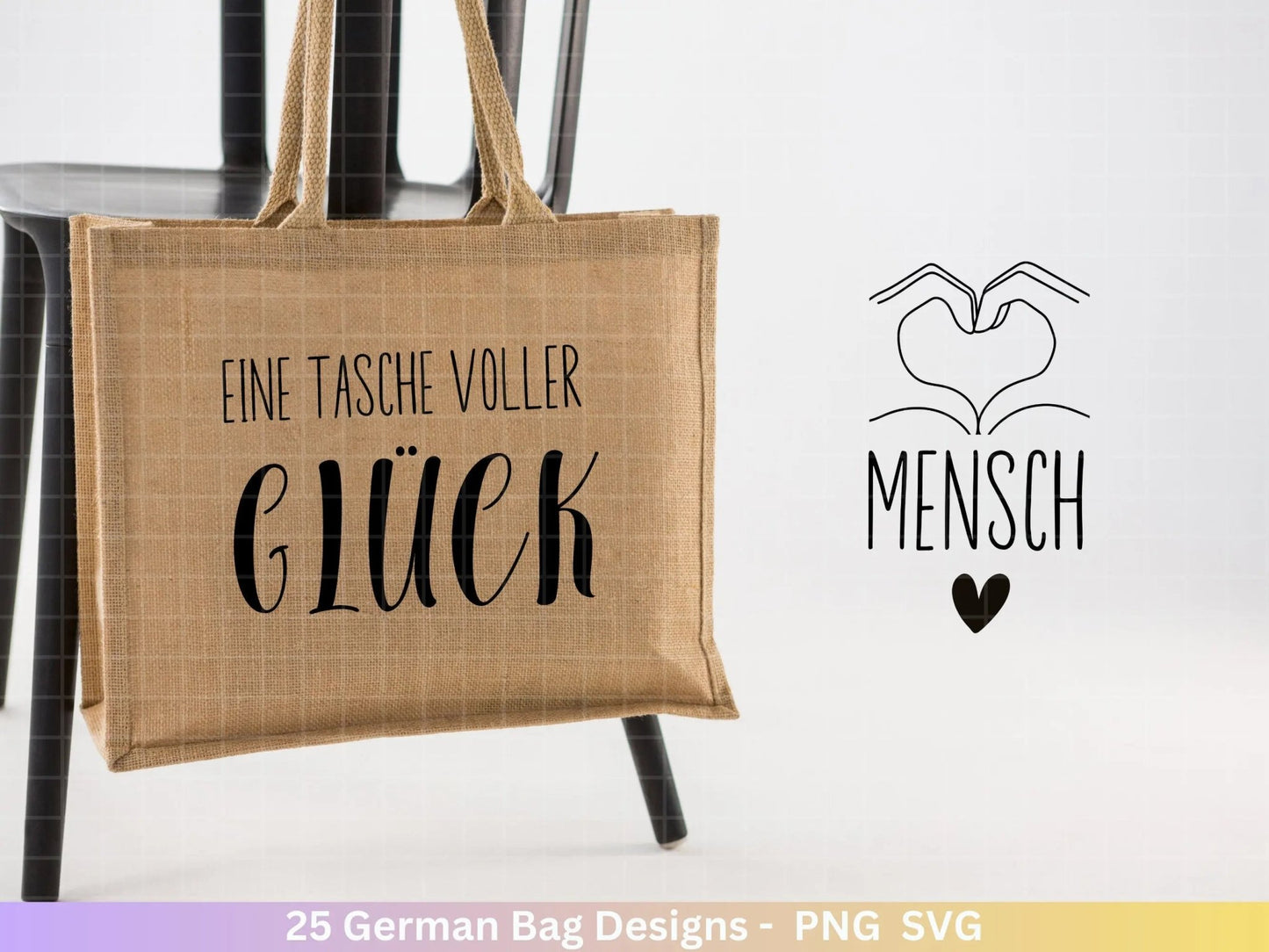 German Sprüche für Beutel Plotterdatei - Taschensprüche Bundle svg - Jutetasche plotten svg - Cricut Silhouette Studio - Eine von den Juten - EmidaDesign