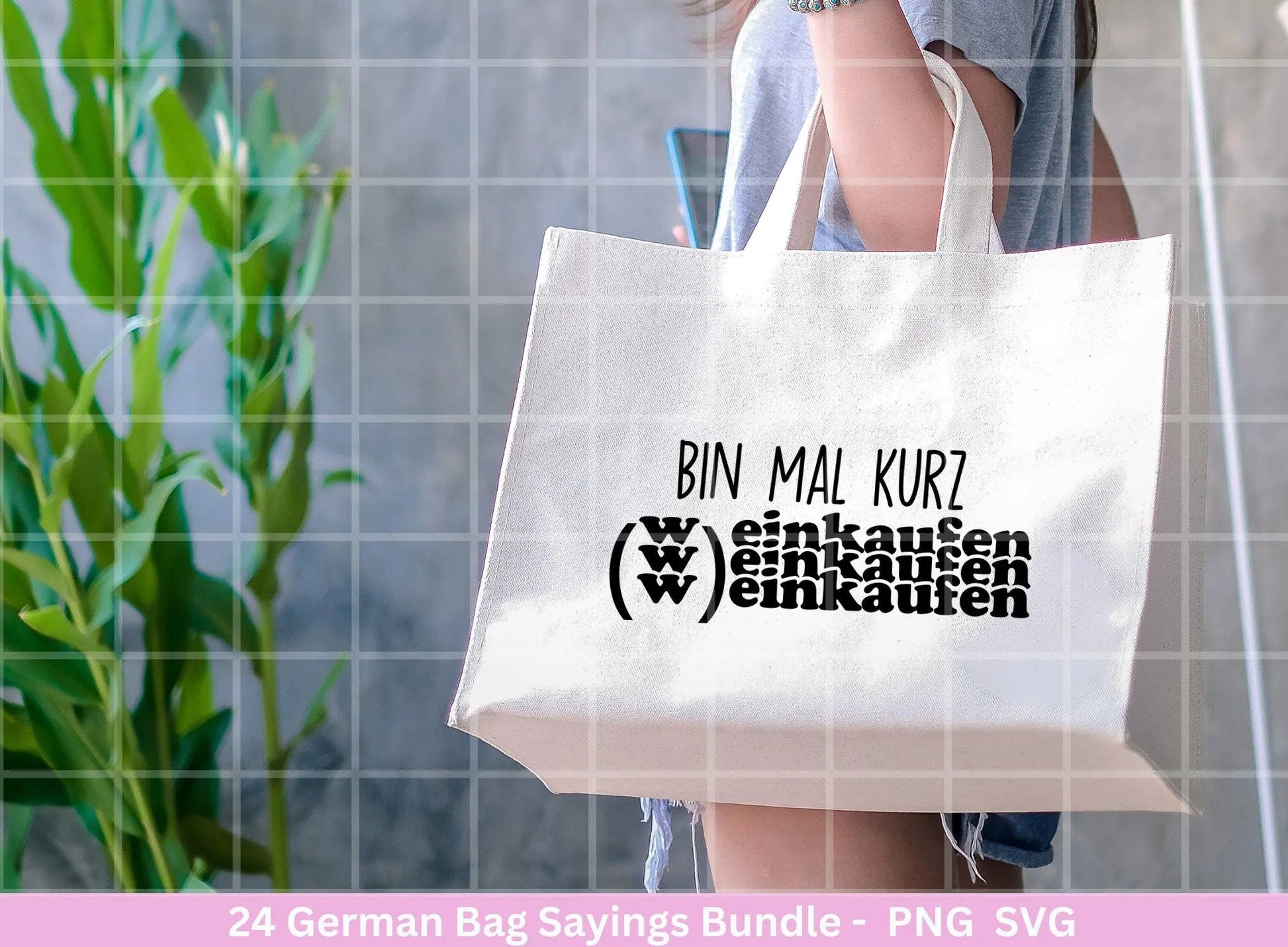 German Sprüche für Beutel Plotterdatei - Taschensprüche Bundle svg - Jutetasche plotten svg - Cricut Silhouette Studio - Eine von den Juten