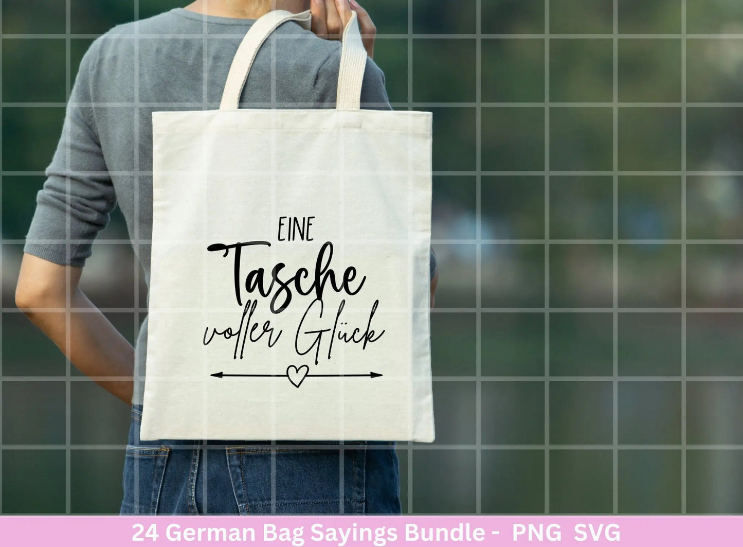 German Sprüche für Beutel Plotterdatei - Taschensprüche Bundle svg - Jutetasche plotten svg - Cricut Silhouette Studio - Eine von den Juten