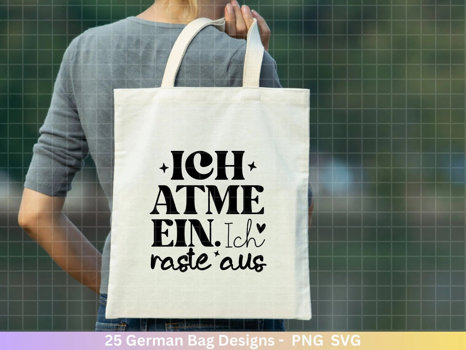 German Sprüche für Beutel Plotterdatei - Taschensprüche Bundle svg - Jutetasche plotten svg - Cricut Silhouette Studio - Eine von den Juten - EmidaDesign