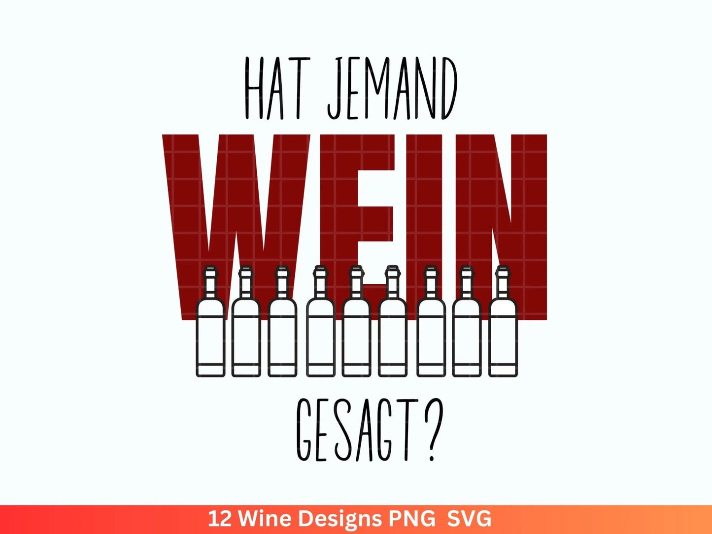 German Wein svg png Bundle - Wine svg - Wine Quote Svg - Cricut Silhouette Studio Plotterdatei - Alcohol svg - Wine Sayings svg - Sprüche - EmidaDesign