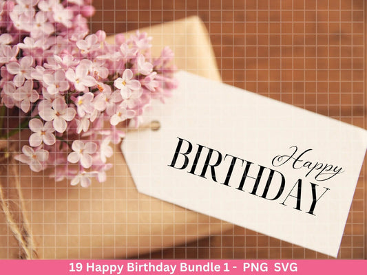 Happy Birthday Plotterdatei Svg png - Schriftzüge Cricut Design Element Silhouette Download Plotten Bundle - Clipart Vinyl Cut File