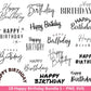 Happy Birthday Plotterdatei Svg png - Schriftzüge Cricut Design Element Silhouette Download Plotten Bundle - Clipart Vinyl Cut File