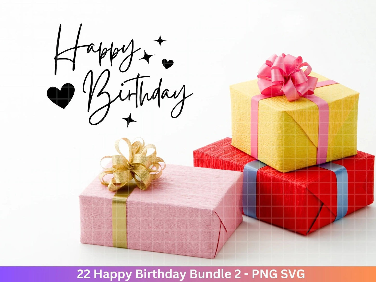 Happy Birthday Plotterdatei Svg png - Schriftzüge Cricut Design Element Silhouette Download Plotten Bundle - Clipart Vinyl Cut File - EmidaDesign