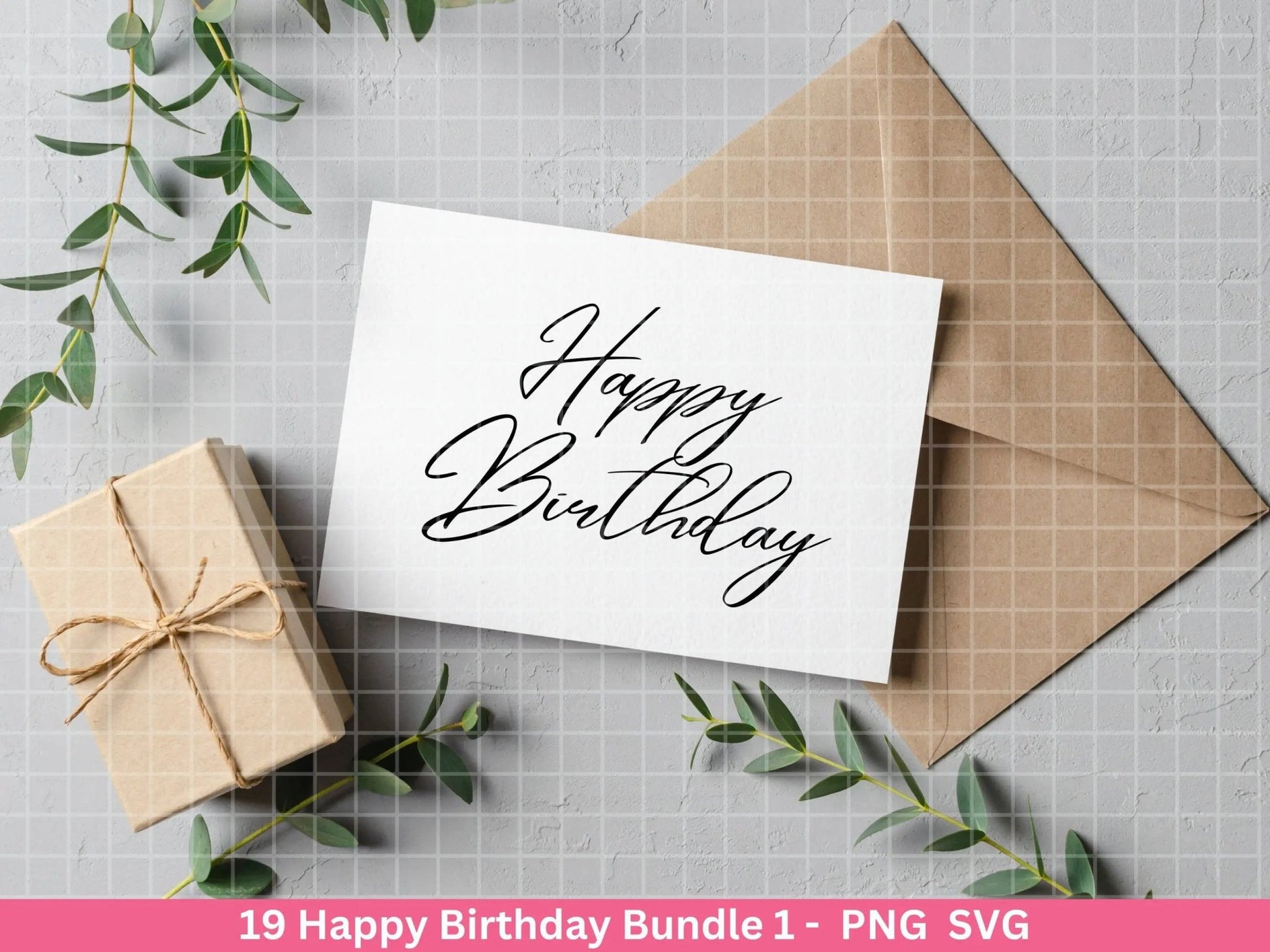 Happy Birthday Plotterdatei Svg png - Schriftzüge Cricut Design Element Silhouette Download Plotten Bundle - Clipart Vinyl Cut File