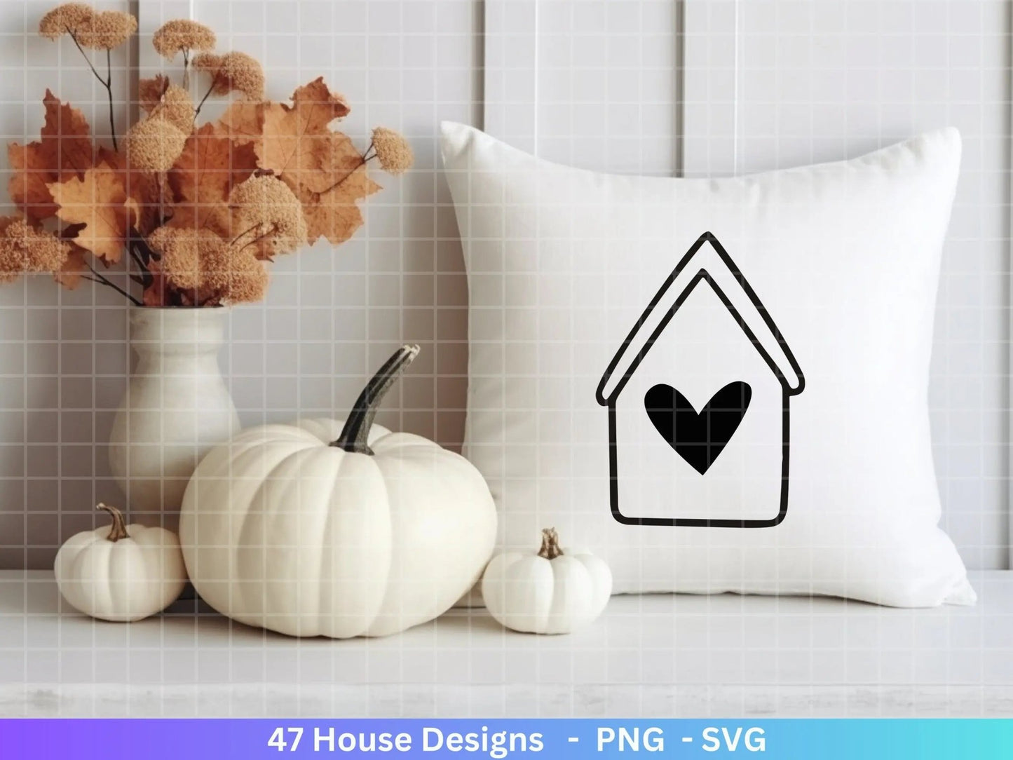 Häuser Plotterdateien Svg Png - Plotterdatei Home - Weihnachten Häuser svg - Blumen Häuser - Silhouette Cricut Download - Home Bundle - EmidaDesign