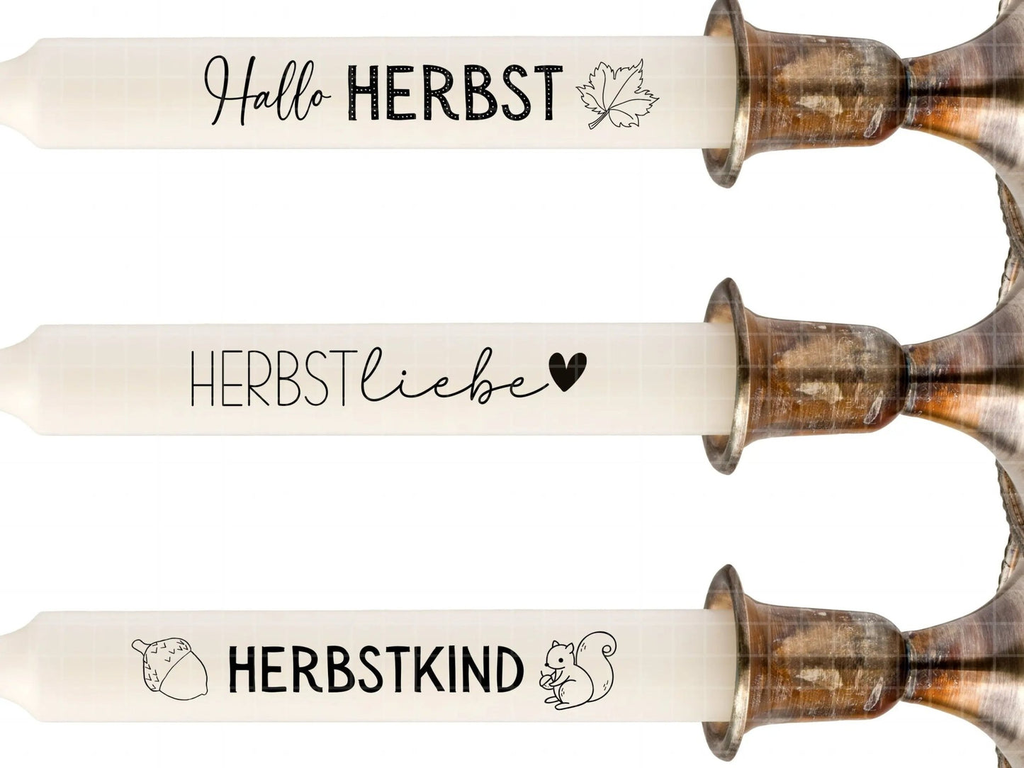 Herbst PDF Vorlage - Kerzen Tattoo Vorlage - Kerzen selbst gestalten - Kerzensticker Herbstlicht - Herbstliebe - Herbstkind - Hallo Herbst - EmidaDesign