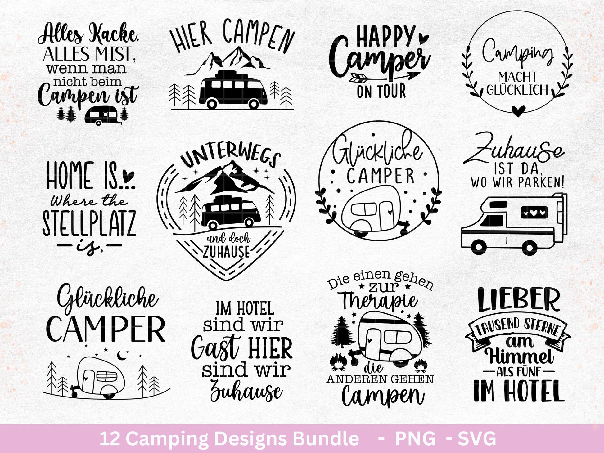 camper sprüche Camping Plotterdatei