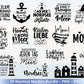 Plotterdatei Maritim - Moin Svg - Maritim Svg - Maritim Clipart - Leuchtturm Svg - Möwen Svg - Nordsee Svg - Ostsee Svg - Laserdatei Möwe