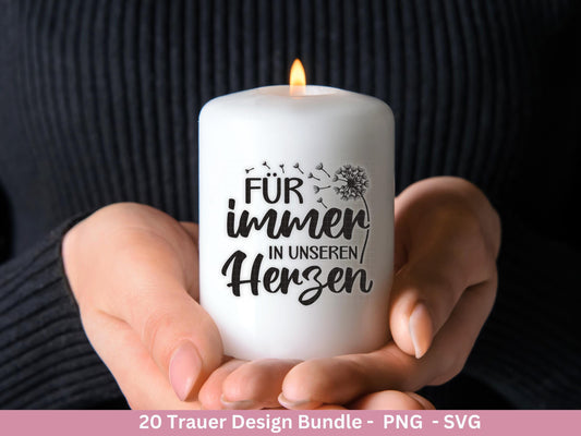 Plotterdatei Trauer - Abschied Svg - Kerzen Sprüche Trauer - Grablichter Sprüche deutsch - Du fehlst svg - Trostlicht svg - Abschied nehmen