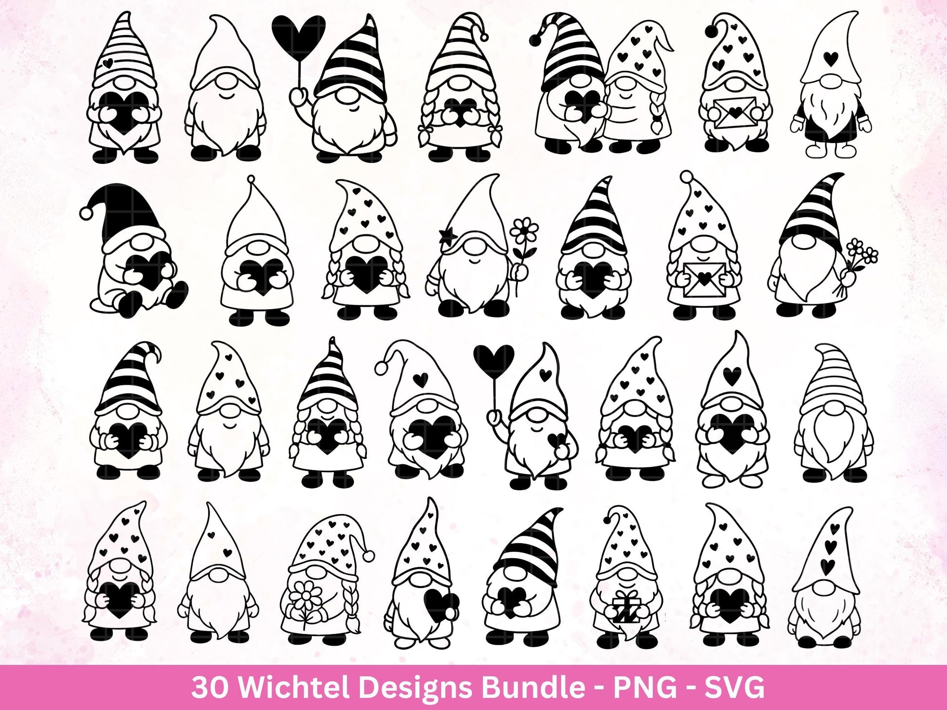 Plotterdatei Wichtel - Gnom Bundle SVG - Kleine Zwerge SVG - Weihnachts-Wichtel - Laserdatei Wichtel - Weihnachten SVG - Weihnachts-Shirt
