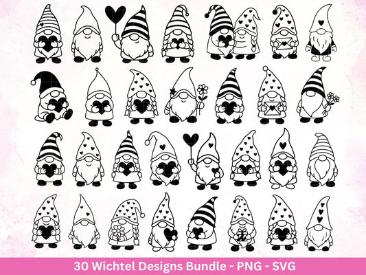 Plotterdatei Wichtel - Gnom Bundle SVG - Kleine Zwerge SVG - Weihnachts-Wichtel - Laserdatei Wichtel - Weihnachten SVG - Weihnachts-Shirt