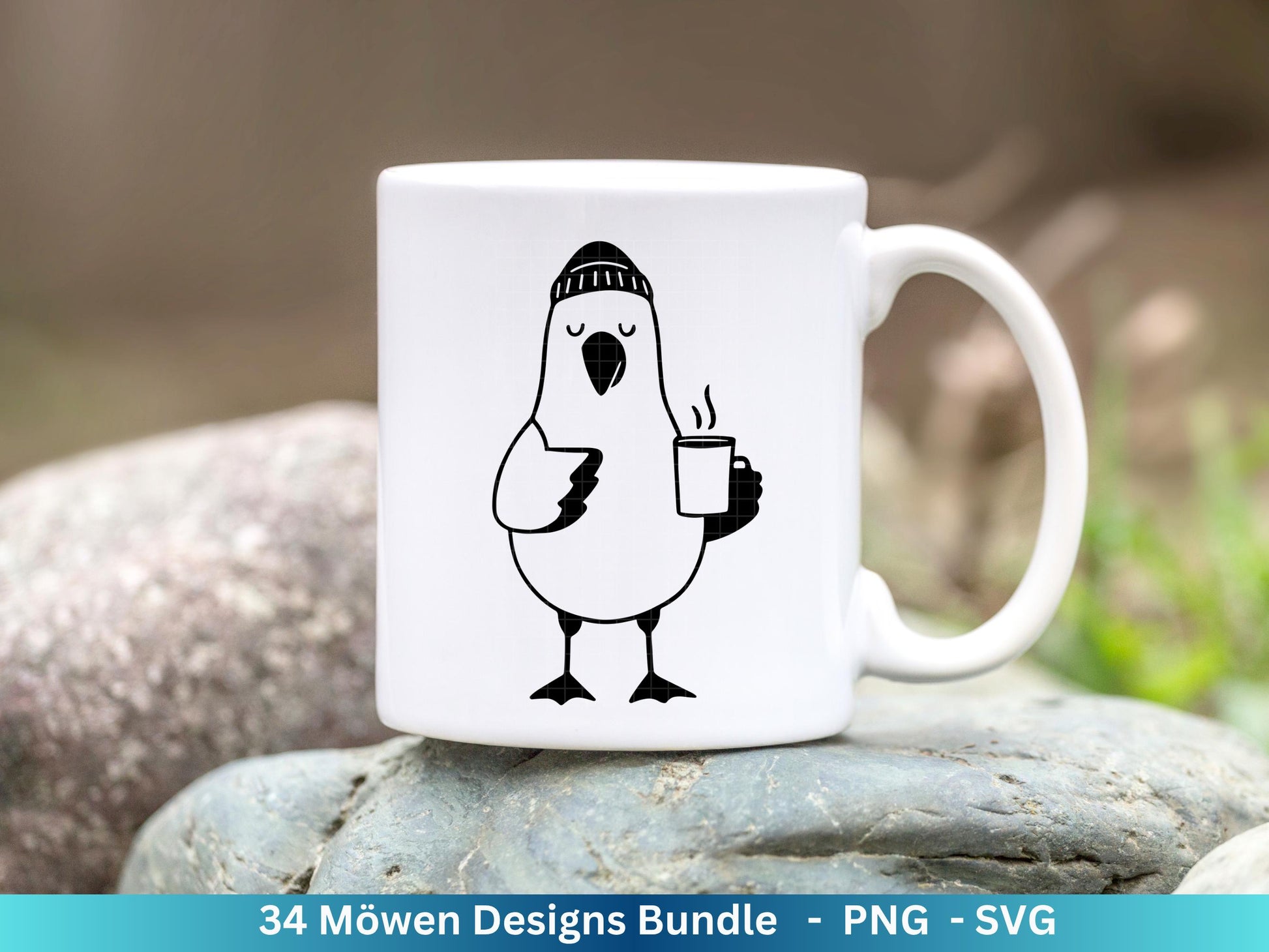 Plotterdatei Möwe - Moin Seemann - Möwe Svg - Maritime Svg - Sommer Plotterdatei - Clip Art Möwe - Seefahrt - Laserdatei Möwe - Urlaub Svg