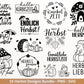Plotterdatei Herbst - Herbst svg - Herbstkranz - Herbstzauber svg - Laserdatei Herbst - Kürbis svg - Igel svg - Pilz svg - Herbstsprüche Svg