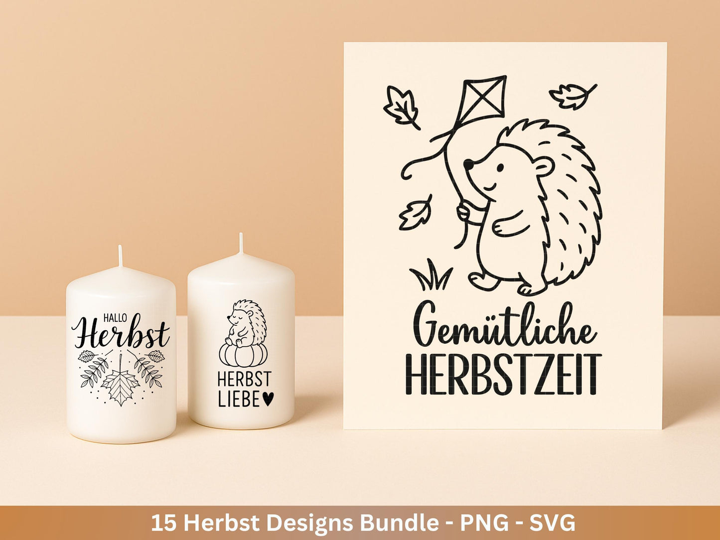 Plotterdatei Herbst - Herbst svg - Herbstkranz - Herbstzauber svg - Laserdatei Herbst - Kürbis svg - Igel svg - Pilz svg - Herbstsprüche Svg