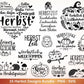 Plotterdatei Herbst - Herbst svg - Herbstkranz - Herbst Herz svg - Laserdatei Herbst - Kürbis svg - Igel svg - Pilz svg - Herbstsprüche Svg