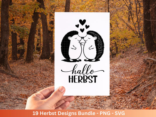 Plotterdatei Herbst - Herbst svg - Herbstkranz - Herbstzauber svg - Laserdatei Herbst - Kürbis svg - Igel svg - Pilz svg - Herbstsprüche Svg