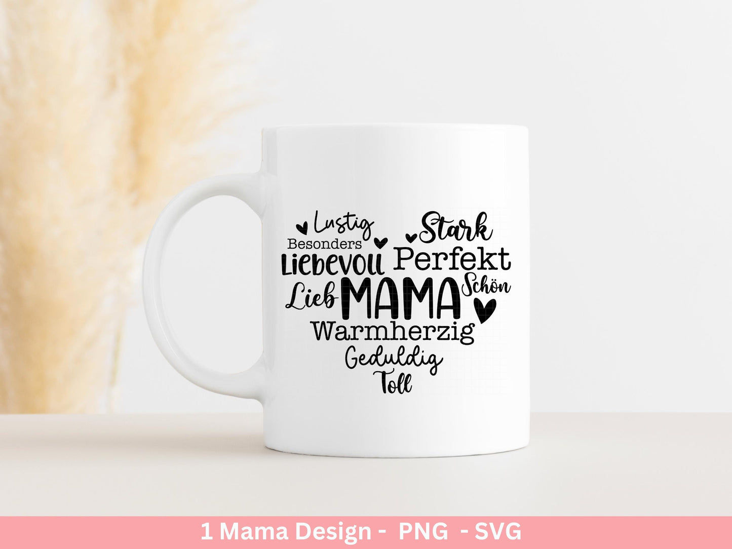 Plotterdatei Mama - Muttertag Svg - Mama svg - Deutsche Sprüche - Herz svg - Plotterdatei Liebe - Laserdatei Mama - Geschenk Mama - Cricut
