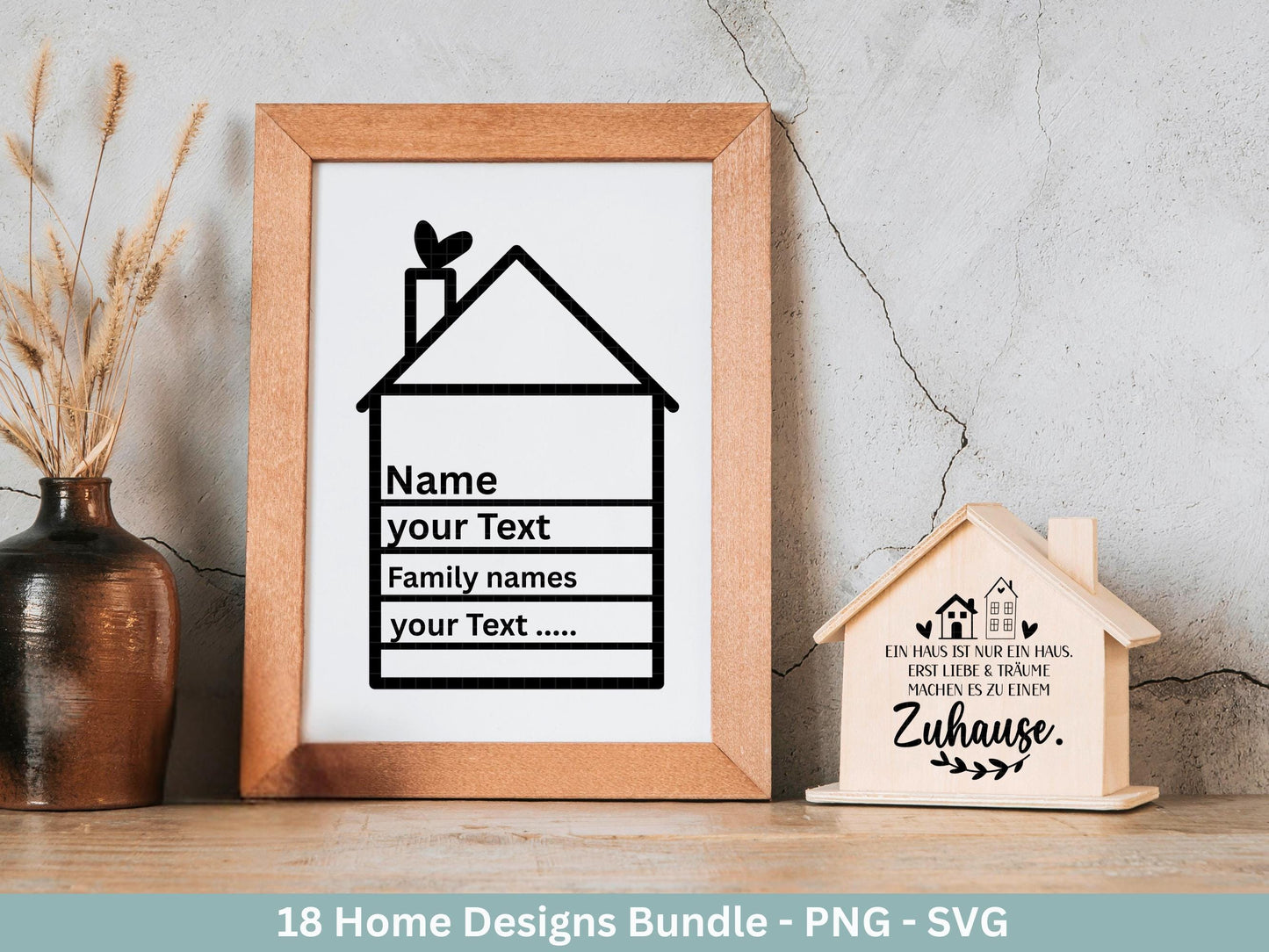 Plotterdatei Einzug svg - Home Zuhause Schriftzug Sprüche svg - Einzugsgeschenk - Umzug Svg - Haus Laserdatei Geschenk - Cricut Home Svg