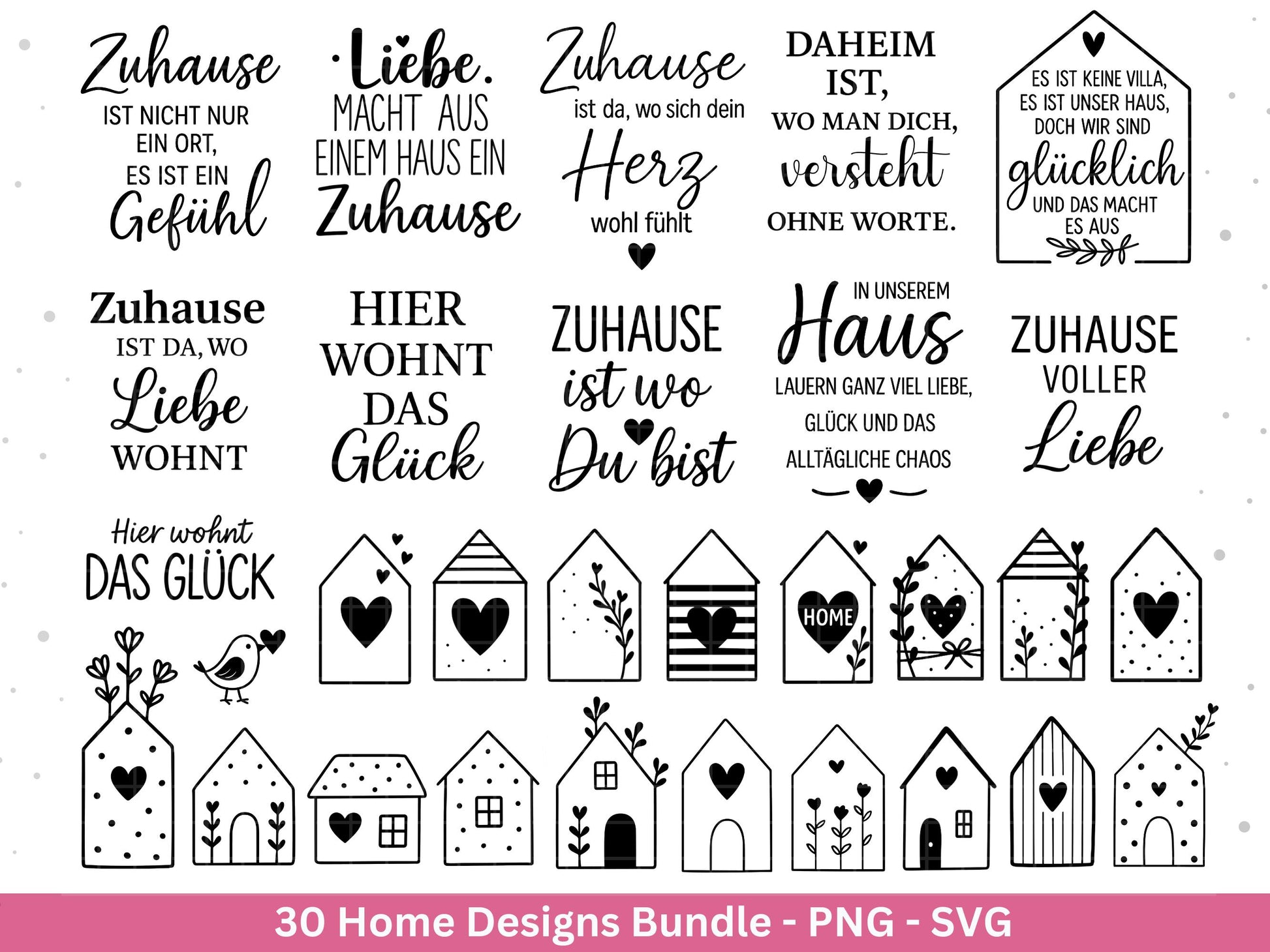 Plotterdatei Home svg - Zuhause Schriftzug Sprüche svg - Sprüche Plotterdatei - Cricut Silhouette - Plotterdatei - Laserdatei Geschenk