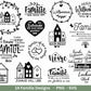 Plotterdatei Familie- Plotterdatei Herz svg - Familie svg - Deutsche Sprüche - Plotterdatei Home - Laserdatei Willkommen - Geschenk Familie