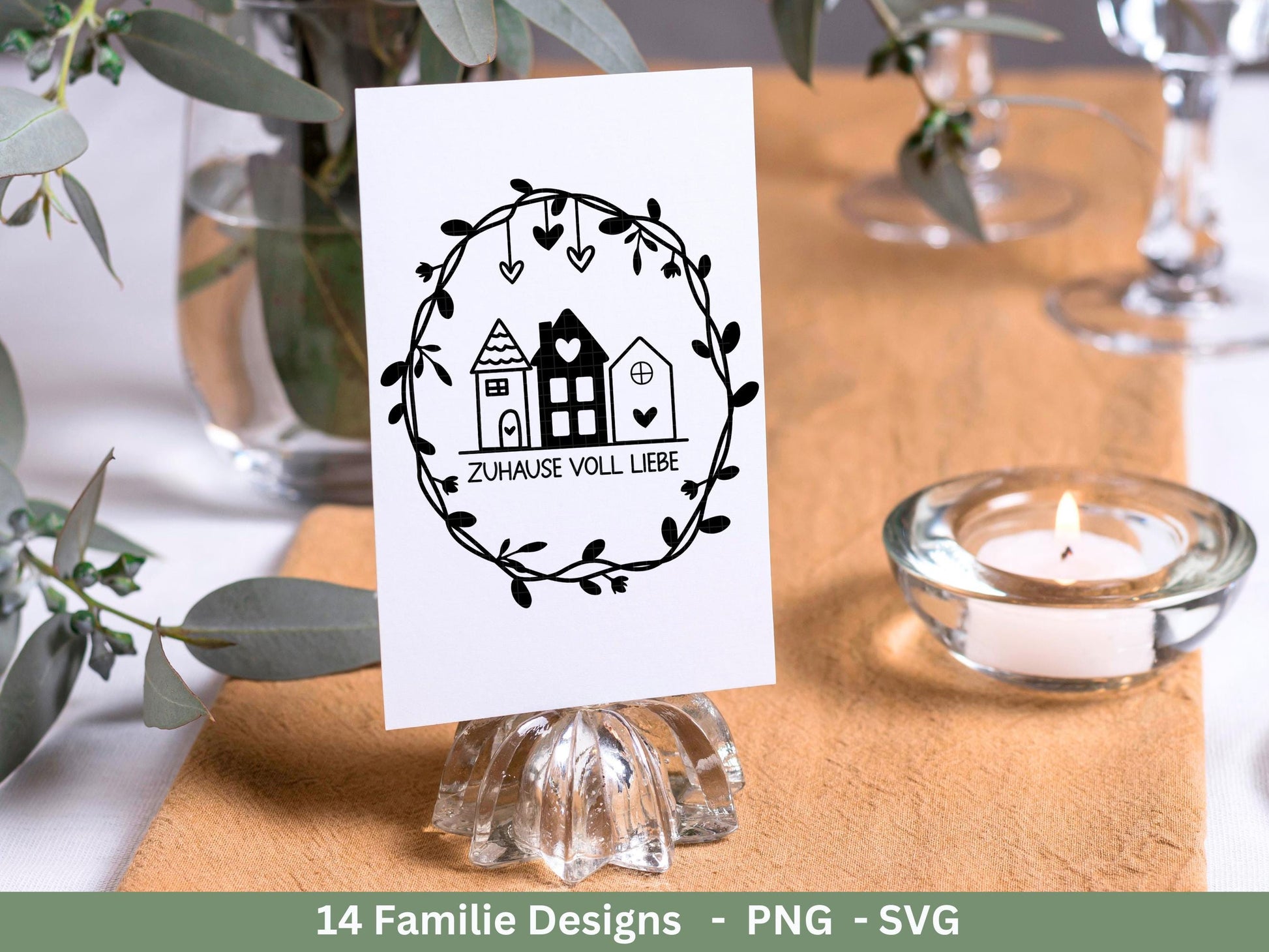 Plotterdatei Familie- Plotterdatei Herz svg - Familie svg - Deutsche Sprüche - Plotterdatei Home - Laserdatei Willkommen - Geschenk Familie