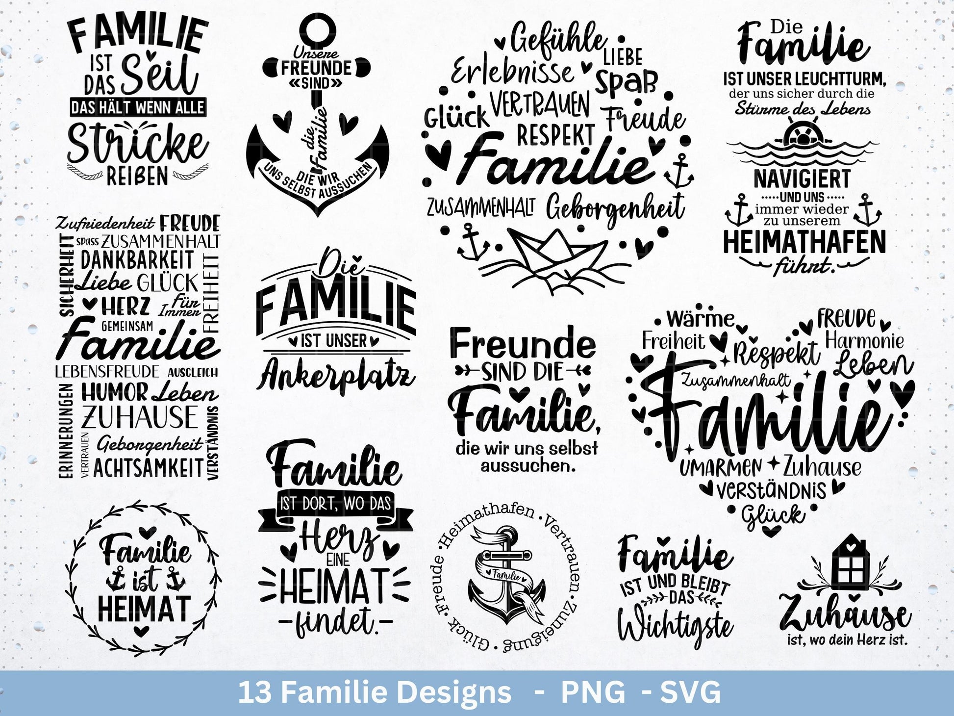 Plotterdatei Familie- Plotterdatei Herz svg - Familie svg - Deutsche Sprüche - Plotterdatei Home - Laserdatei Vatertag - Geschenk Familie