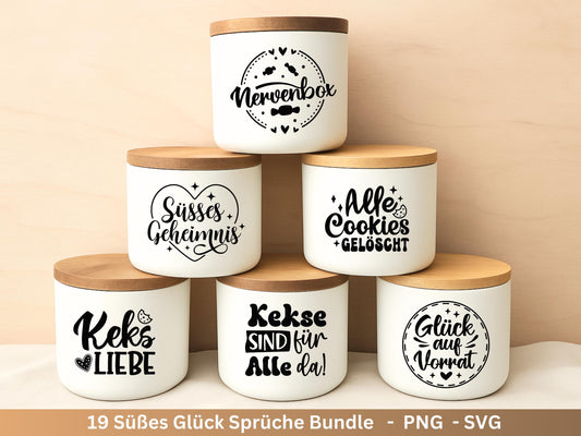 Plotterdatei Keks Sprüche - Keksglas Gravur - Laserdatei Holz - Keksdose Weihnachten Svg - Vorratsdose Svg - Geschenk Weihnachten - Cricut