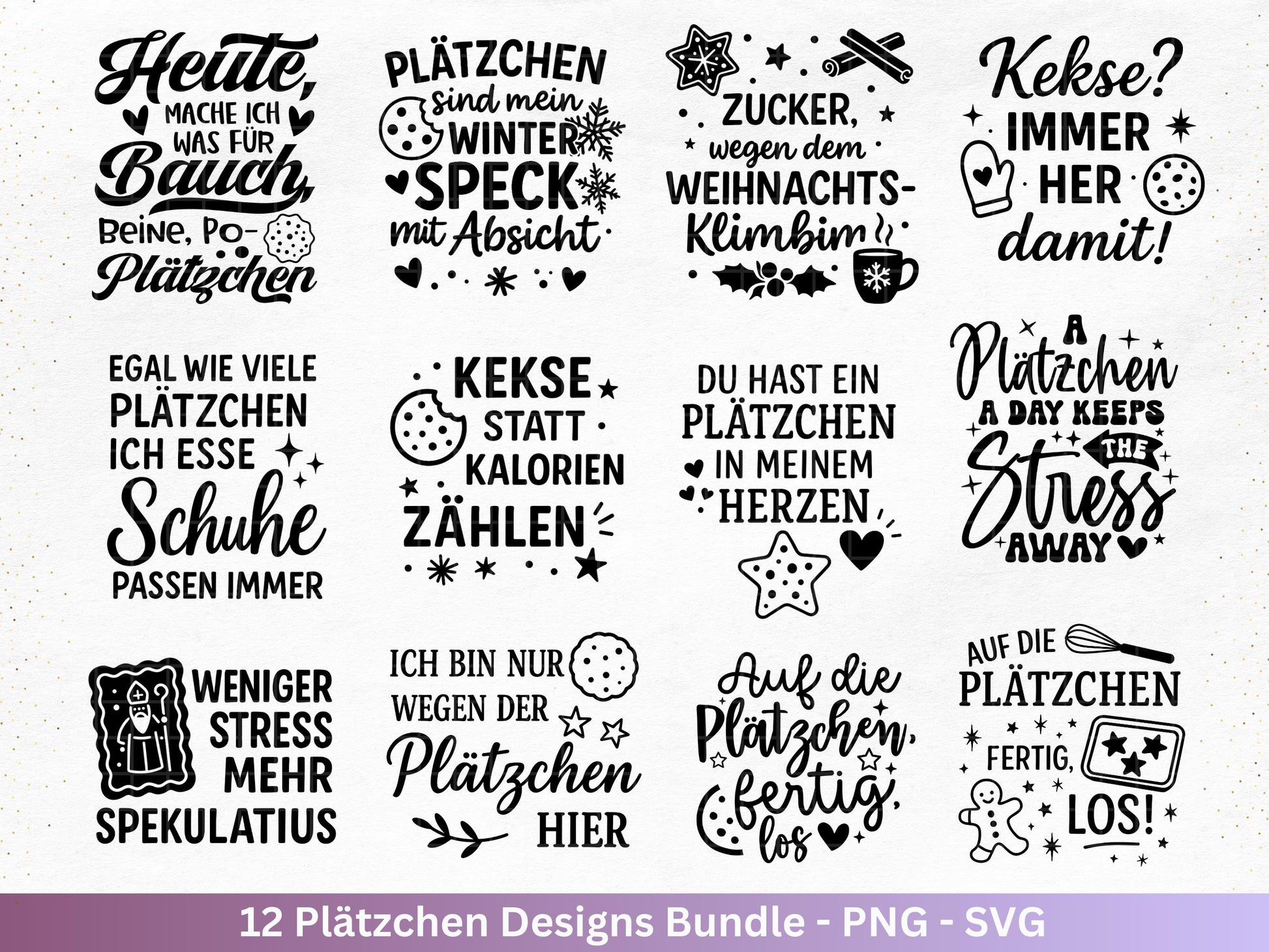 Plotterdatei backen Weihnachten - backen svg - Deutsche Sprüche - Cricut svg - Keksdose Weihnachten Svg - Laserdatei Holz - Vorratsdose Svg