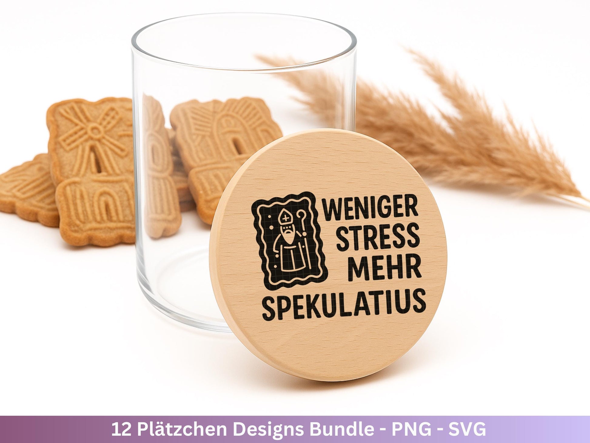 Plotterdatei backen Weihnachten - backen svg - Deutsche Sprüche - Cricut svg - Keksdose Weihnachten Svg - Laserdatei Holz - Vorratsdose Svg
