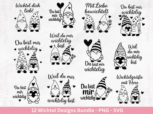 Plotterdatei Wichtel - Du bist mir Wichtelig - Laserdatei Wichtel - Wichtelgeschenk - Geldgeschenk - Wichtel Svg - Weihnachten Svg - Cricut