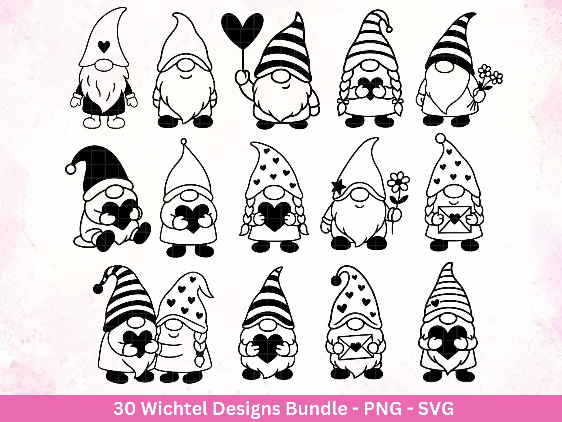 Plotterdatei Wichtel - Gnom Bundle SVG - Kleine Zwerge SVG - Weihnachts-Wichtel - Laserdatei Wichtel - Weihnachten SVG - Weihnachts-Shirt