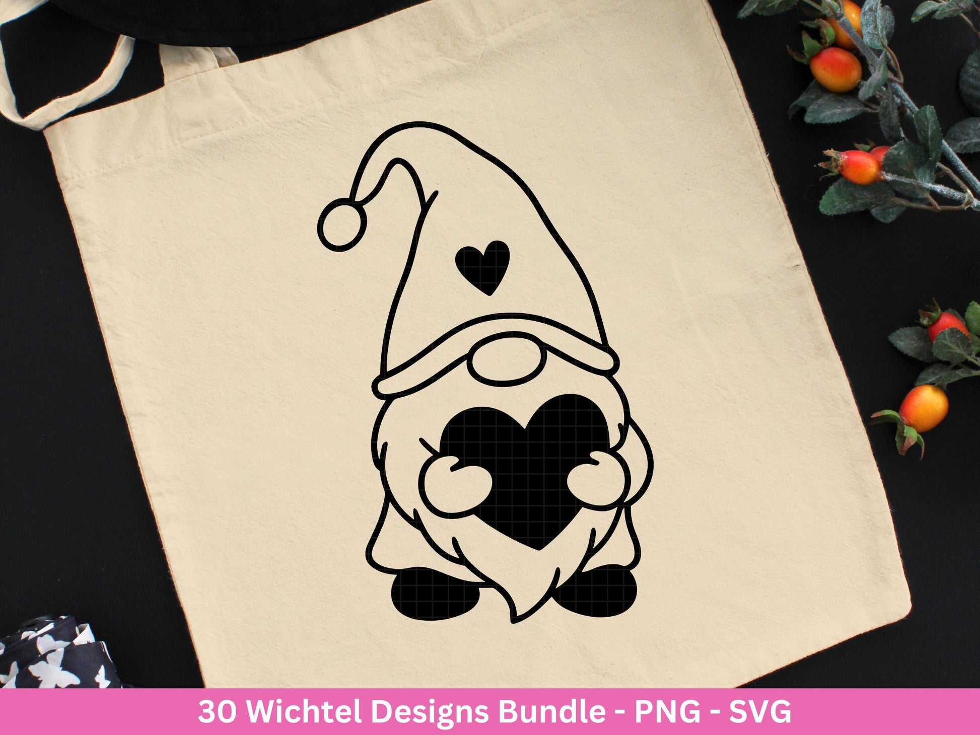 Plotterdatei Wichtel - Gnom Bundle SVG - Kleine Zwerge SVG - Weihnachts-Wichtel - Laserdatei Wichtel - Weihnachten SVG - Weihnachts-Shirt