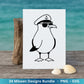 Plotterdatei Möwe - Moin Seemann - Möwe Svg - Maritime Svg - Sommer Plotterdatei - Clip Art Möwe - Seefahrt - Laserdatei Möwe - Urlaub Svg