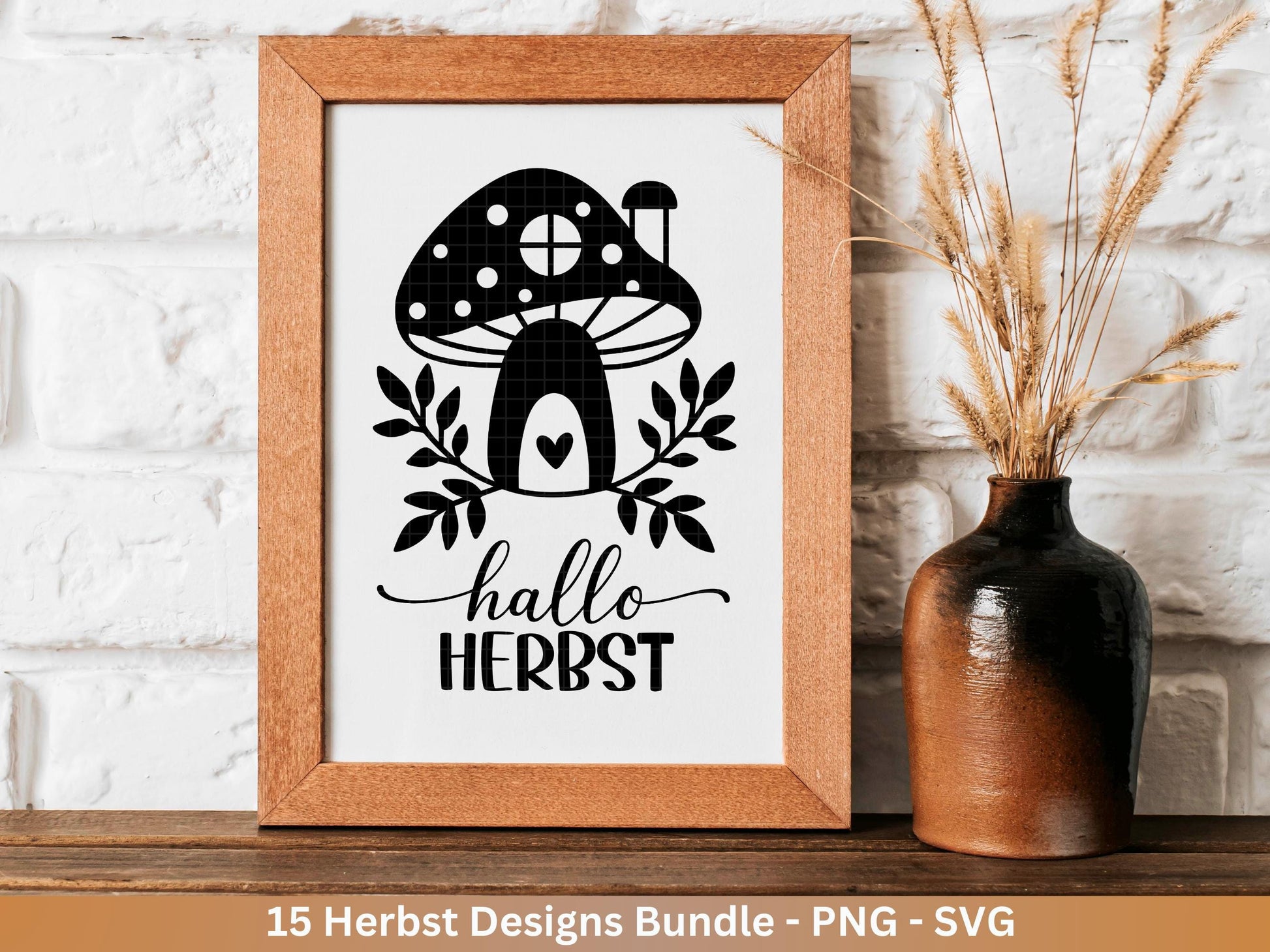 Plotterdatei Herbst - Herbst svg - Herbstkranz - Herbstzauber svg - Laserdatei Herbst - Kürbis svg - Igel svg - Pilz svg - Herbstsprüche Svg
