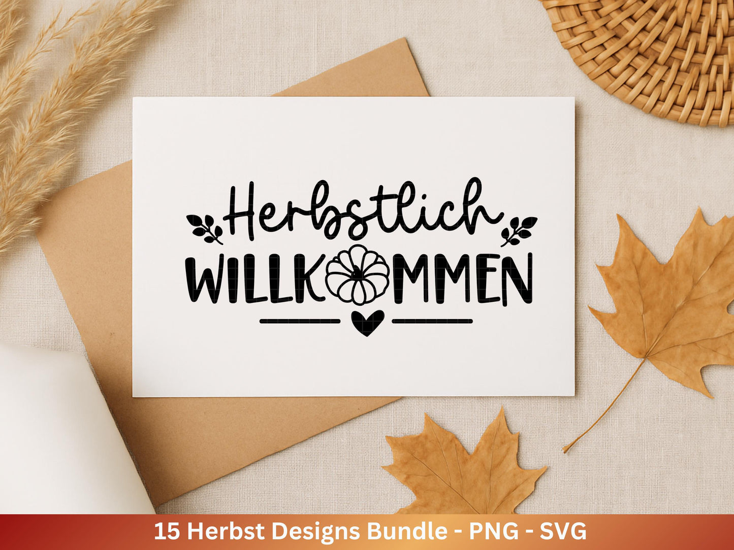 Plotterdatei Herbst - Herbst svg - Herbstkranz - Herbst Herz svg - Laserdatei Herbst - Kürbis svg - Igel svg - Pilz svg - Herbstsprüche Svg