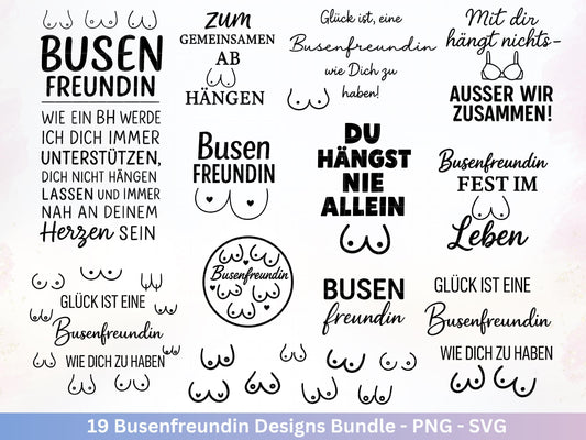 Deutsche Plotterdatei Beste Freundin- Busenfreundin Svg - Geschenk Freundin - Schwester Svg - Freundschaftssprüche - Freundschaft Svg Datei