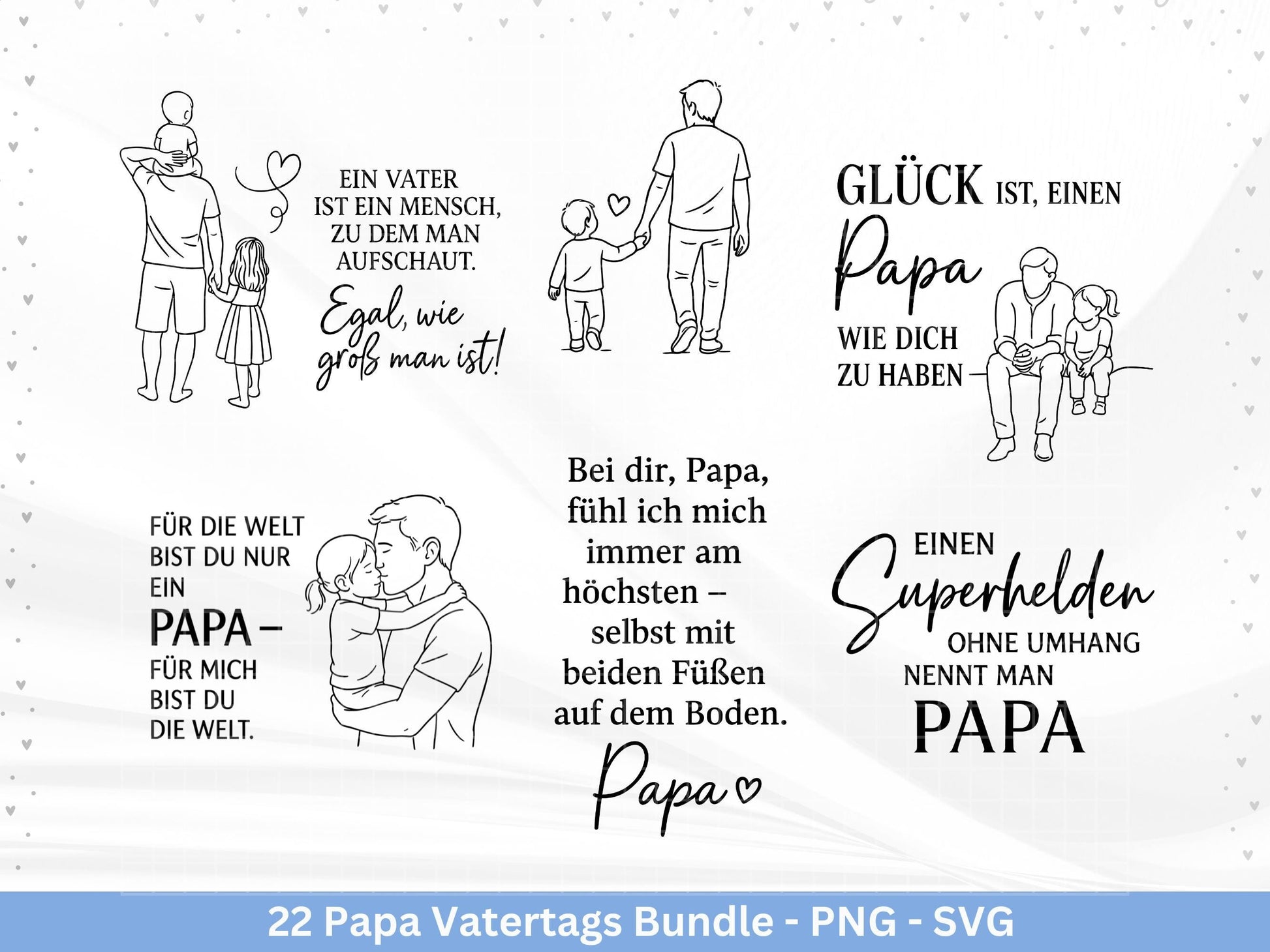 Deutsche Plotterdatei Papa- Vatertagsgeschenk - Papa svg - Deutsche Sprüche Svg - Familie Svg - Cricut svg - Laserdatei Papa - Geschenk Papa
