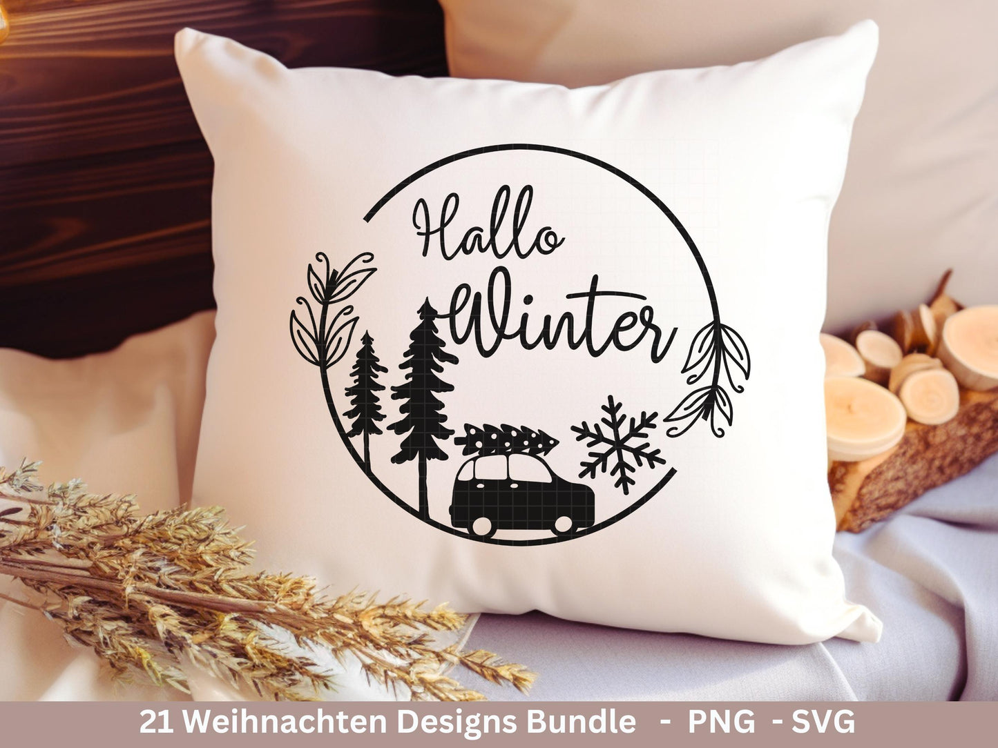 Plotterdatei Weihnachten Svg , Weihnachtshäuser Svg - Weihnachten Laserdatei - Home Svg - Cricut Svg - Winter Svg deutsch - Weihnachtsdeko