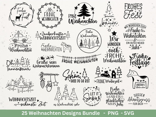 Plotterdatei Weihnachten Svg , Weihnachtshäuser Svg - Weihnachten Laserdatei - Home Svg - Cricut Svg - Weihnachten Bundle - Deutsche Sprüche