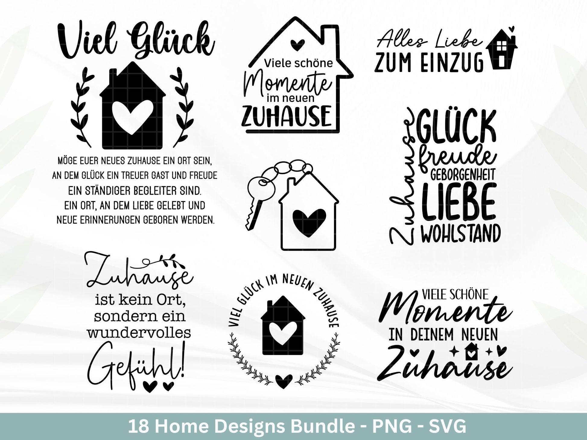 Plotterdatei Einzug svg - Home Zuhause Schriftzug Sprüche svg - Einzugsgeschenk - Umzug Svg - Haus Laserdatei Geschenk - Cricut Home Svg