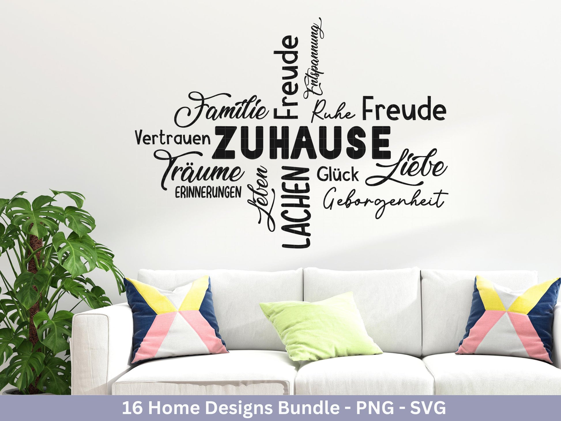 Plotterdatei Einzug svg - Home Zuhause Schriftzug Sprüche svg - Einzugsgeschenk - Umzug Svg - Haus Laserdatei Geschenk - Cricut Home Svg