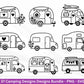 XXL Plotterdatei Camping Svg Wohnwagen Svg , Plotterdatei Camper Bundle , Camping Sprüche, Cricut Svg , Campingwagen - Laserdatei Svg Datei