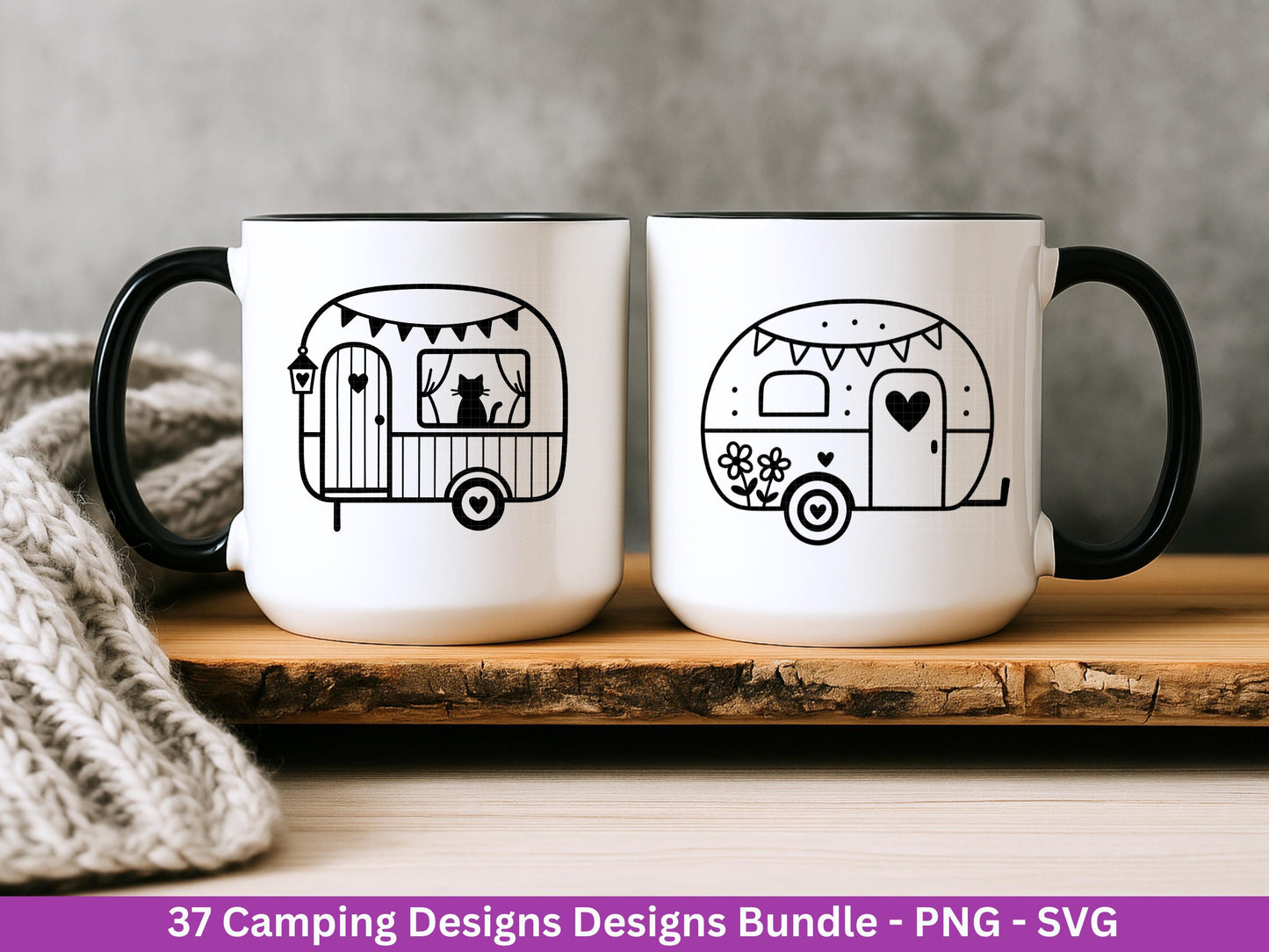XXL Plotterdatei Camping Svg Wohnwagen Svg , Plotterdatei Camper Bundle , Camping Sprüche, Cricut Svg , Campingwagen - Laserdatei Svg Datei