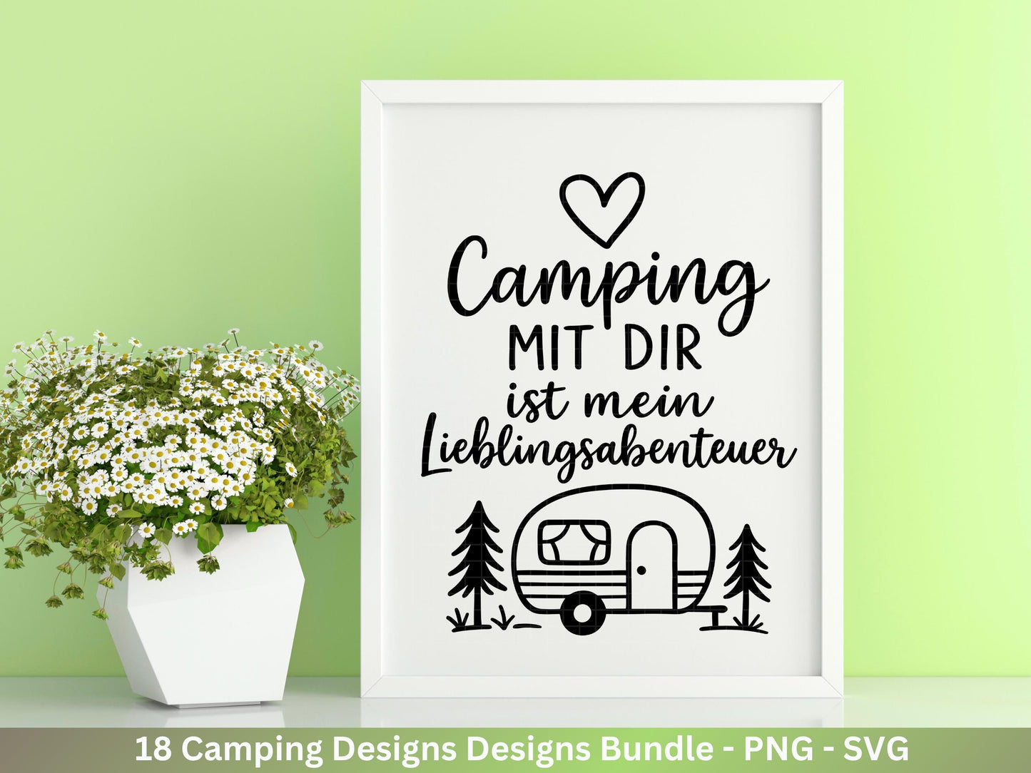 Deutsche Plotterdatei Camping Svg Wohnwagen Svg , Plotterdatei Camper, Camping Sprüche , Camping Wohnmobil , Laserdatei Zuhause Svg - Camper