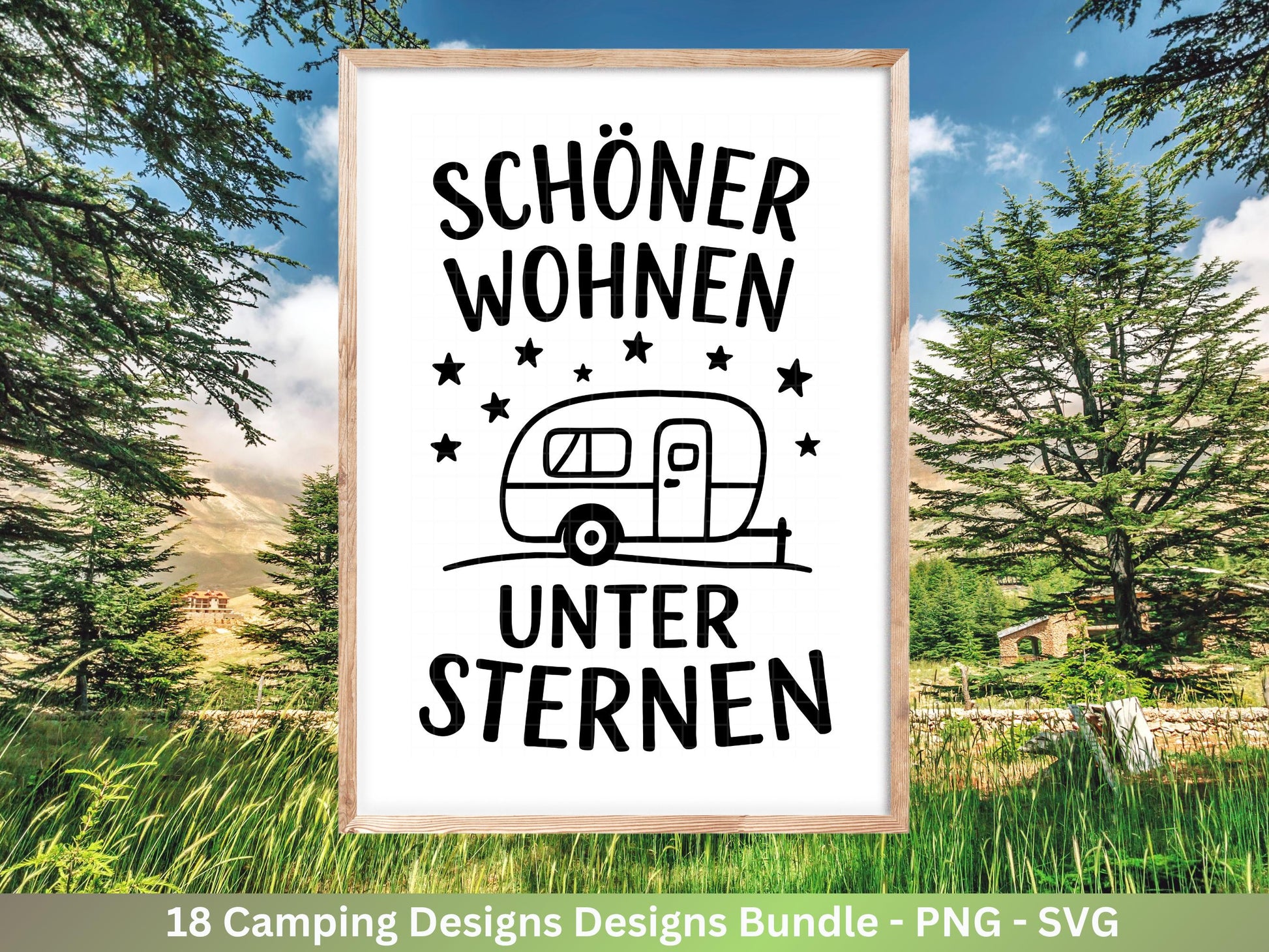 Deutsche Plotterdatei Camping Svg Wohnwagen Svg , Plotterdatei Camper, Camping Sprüche , Camping Wohnmobil , Laserdatei Zuhause Svg - Camper